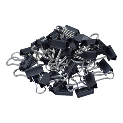 Gift To Love | Binder Clips | Color : Black | Size : 19 Mm | Pcs : 40 Pcs Box | Code : BCBK19MM