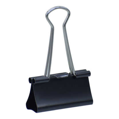 Gift To Love | Binder Clips | Color : Black | Size : 32 Mm | Pcs : 24 Pcs Box | Code : BCBK32MM