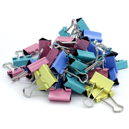 Gift To Love | Binder Clips | Color : Colour | Size : 25 Mm | Pcs : 48 Pcs Box | Code : BCC25MM
