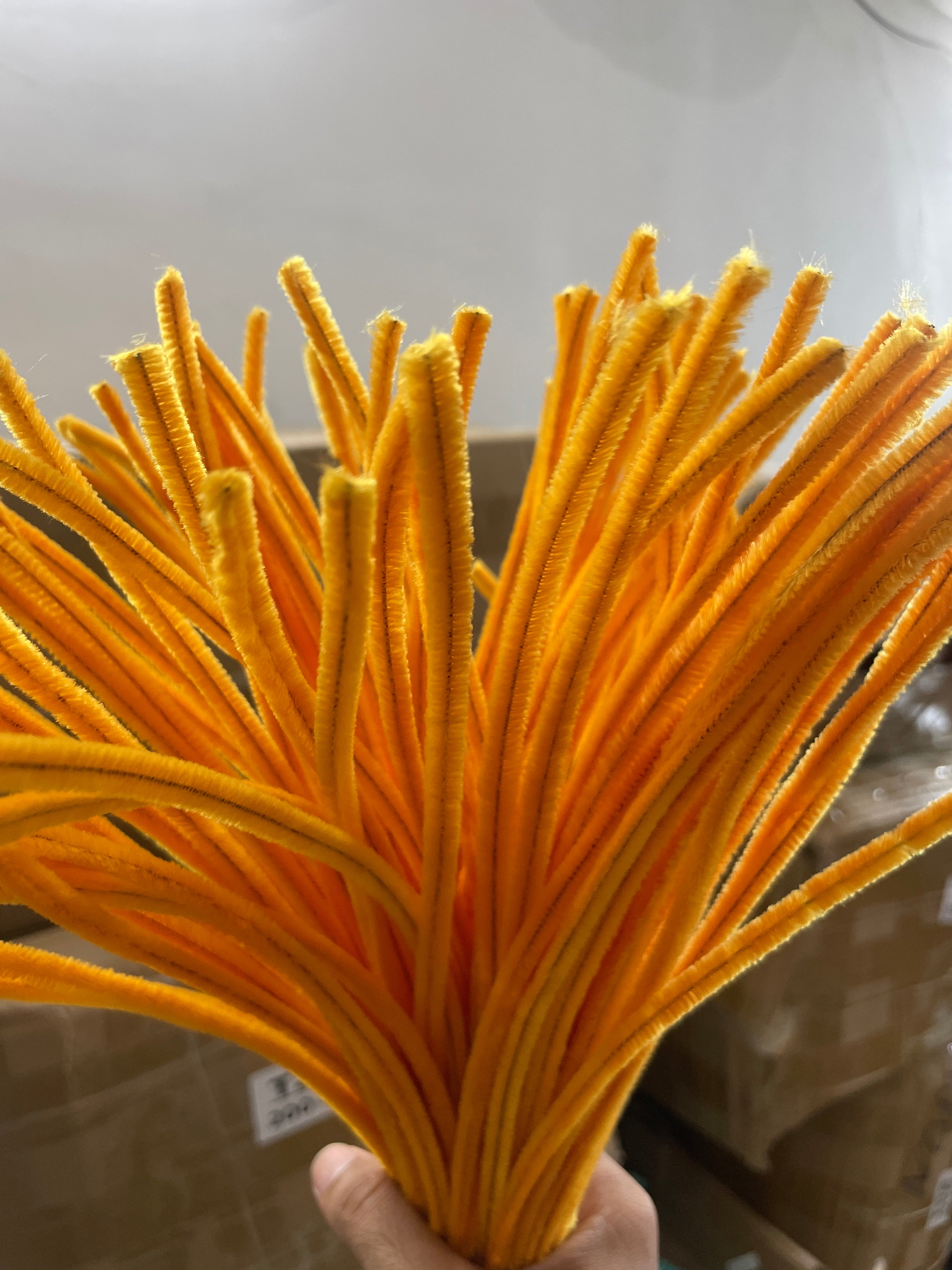 Craft Pipe Cleaner Plain (100 Pcs 1 Packet Golden Orange)