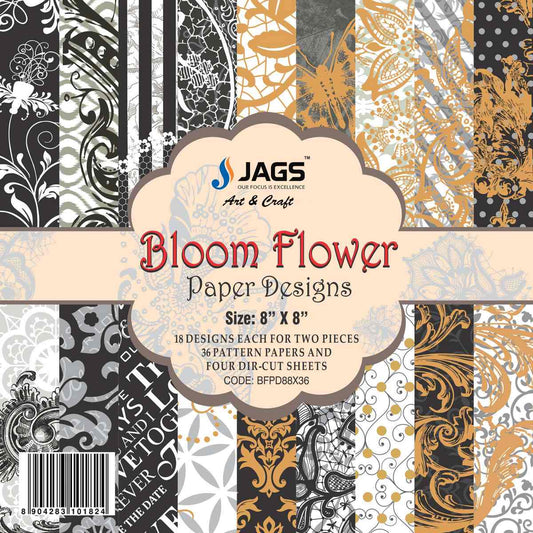 Gift To Love | Paper Bloom Flower | Size : 8X8 | Pcs : 36 Sheets | Code : BFPD88X36
