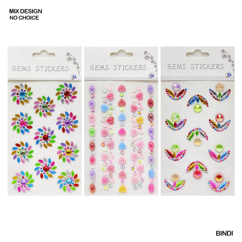 Gift To Love | Bindi Diamond Pearl Design Sticker | Code : BINDI