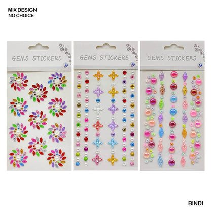 Gift To Love | Bindi Diamond Pearl Design Sticker | Code : BINDI