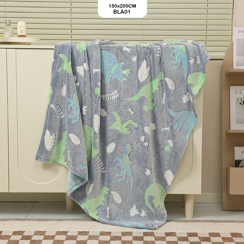 Gift To Love | Super Soft Night Glow In The Dark Blanket | Size : 150 Cm X 200 Cm | Code : BLA01