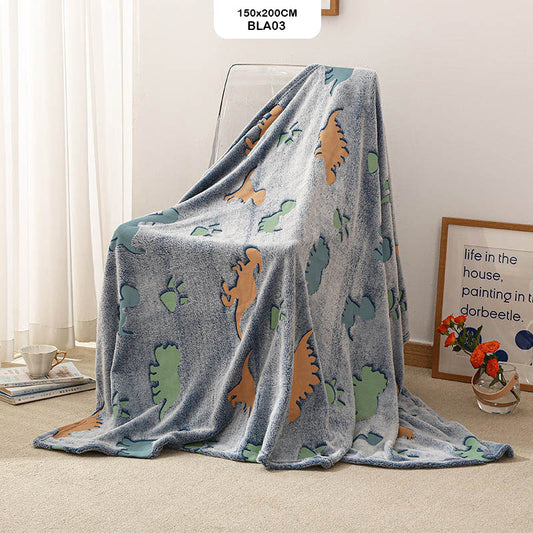 Gift To Love | Super Soft Night Glow In The Dark Blanket | Size : 150 Cm X 200 Cm | Code : BLA03
