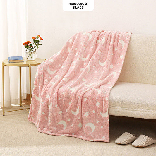 Gift To Love | Super Soft Night Glow In The Dark Blanket | Size : 150 Cm X 200 Cm | Code : BLA05