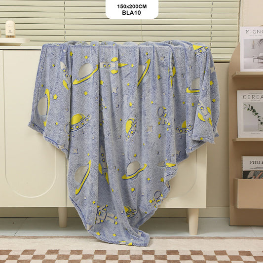 Gift To Love | Super Soft Night Glow In The Dark Blanket | Size : 150 Cm X 200 Cm | Code : BLA10