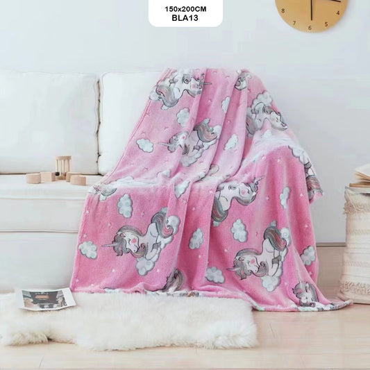 Gift To Love | Super Soft Night Glow In The Dark Blanket | Size : 150 Cm X 200 Cm | Code : BLA13