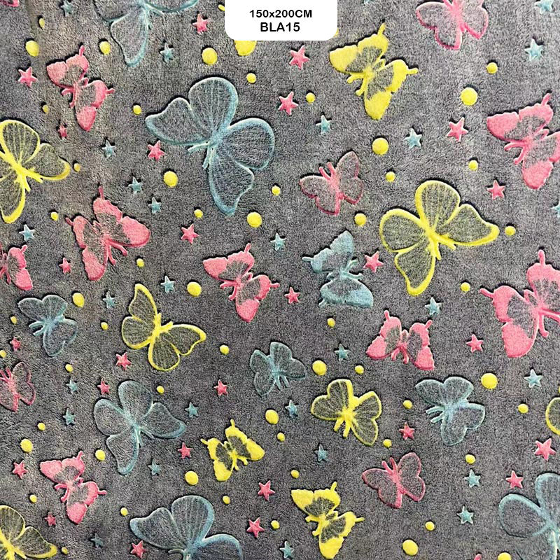 Gift To Love | Super Soft Night Glow In The Dark Blanket | Size : 150 Cm X 200 Cm | Code : BLA15
