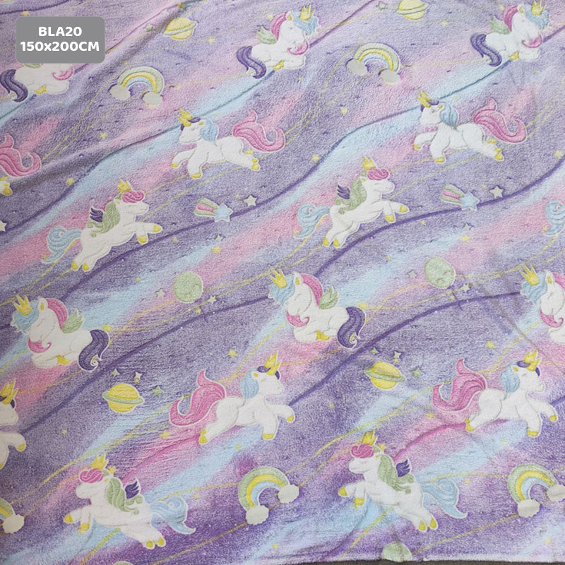 Gift To Love | Super Soft Night Glow In The Dark Blanket | Size : 150 Cm X 200 Cm | Code : BLA20