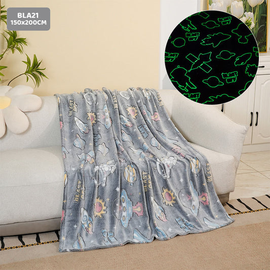 Gift To Love | Super Soft Night Glow In The Dark Blanket | Size : 150 Cm X 200 Cm | Code : BLA21