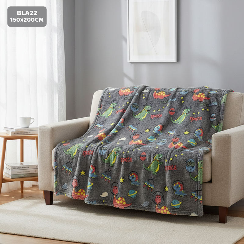 Gift To Love | Super Soft Night Glow In The Dark Blanket | Size : 150 Cm X 200 Cm | Code : BLA22
