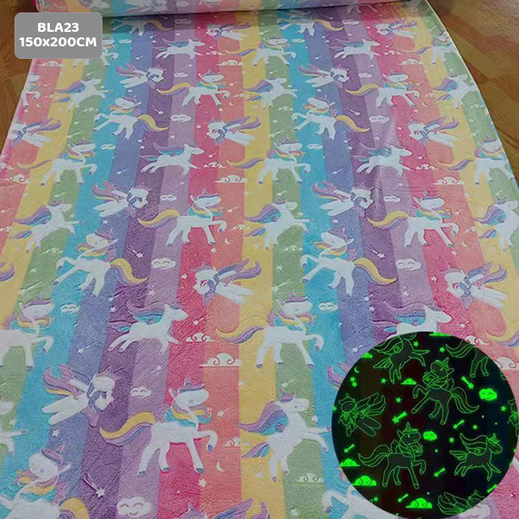 Gift To Love | Super Soft Night Glow In The Dark Blanket | Size : 150 Cm X 200 Cm | Code : BLA23