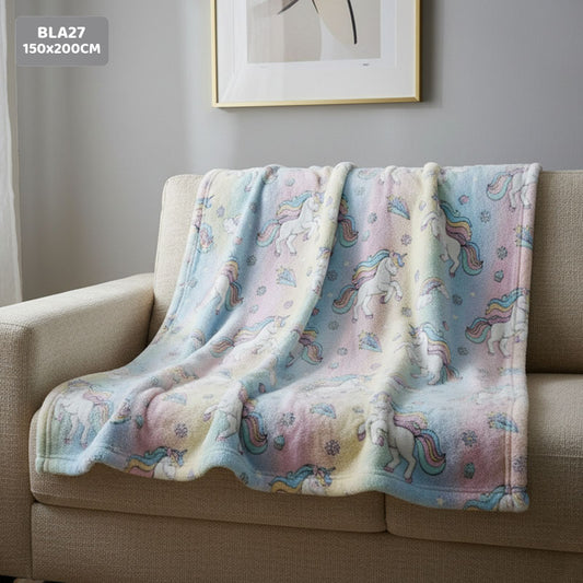 Gift To Love | Super Soft Night Glow In The Dark Blanket | Size : 150 Cm X 200 Cm | Code : BLA27
