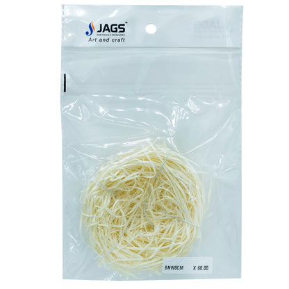 Gift To Love | Bird Nest | Color : White | Size : 8 Cm | Code : BNW8CM