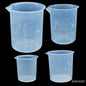 Gift To Love | Beaker Plastic Measuring | Size : 50/100/250/500 Ml | Pcs : 4 Pcs Set | Code : BPM4PSET