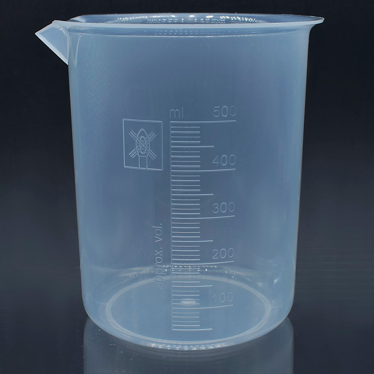Gift To Love | Beaker Plastic Measuring | Size : 50/100/250/500 Ml | Pcs : 4 Pcs Set | Code : BPM4PSET