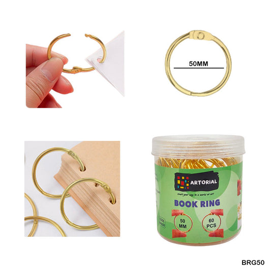 Gift To Love | Book Ring Gold | Size : 50 Mm | Pcs : 60 Pcs | Code : BRG50