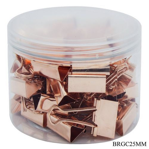 Gift To Love | Binder Clips Rose Gold 25mm 48pcs Box | Code : BRGC25MM