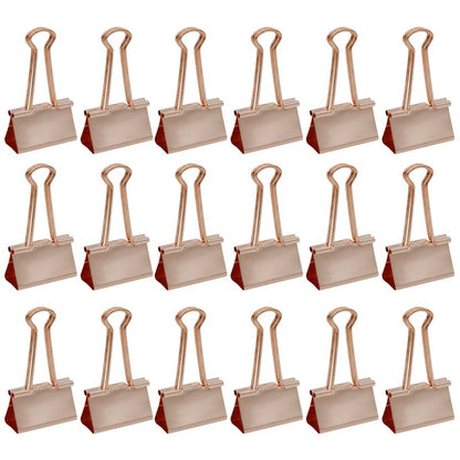 Gift To Love | Binder Clips | Color : Rose Gold | Size : 41 Mm | Pcs : 24 Pcs Box | Code : BRGC41MM