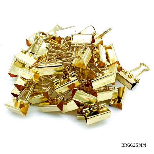 Gift To Love | Binder Clips Gold LG 25mm 48pcs Box | Code : BRGG25MM