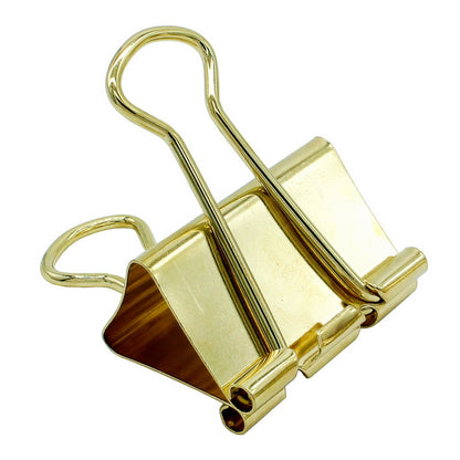 Gift To Love | Binder Clips | Color : Gold | Size : 32 Mm | Pcs : 24 Pcs Box | Code : BRGG32MM