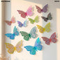 Gift To Love | 3D Butterfly Metallic Sticker | Color : Colorful | Pcs : 12 Pcs | Code : BS010