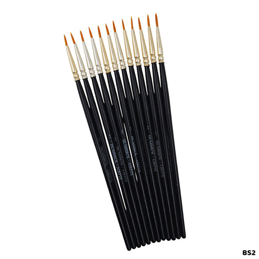 Gift To Love | Paint Brush | Size : No 2 | Pcs : 12 Pcs | Code : BS2