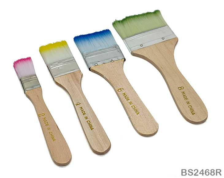 Gift To Love | Paint Brush | Color : Rainbow Hair | Pcs : 4 Pcs | Code : BS2468R