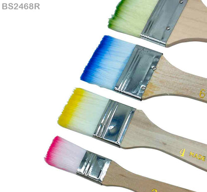 Gift To Love | Paint Brush | Color : Rainbow Hair | Pcs : 4 Pcs | Code : BS2468R