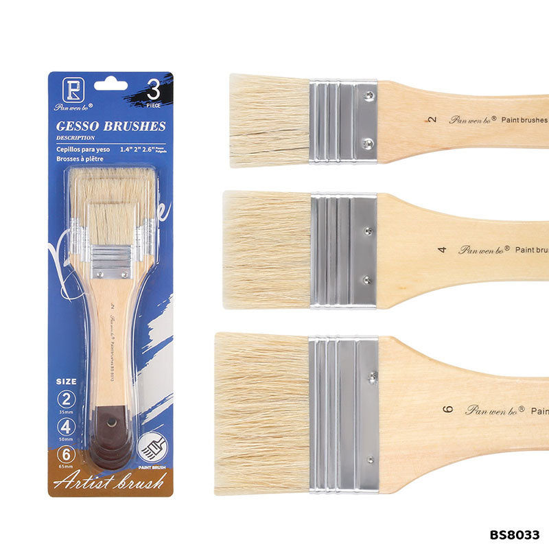 Gift To Love | Gesso Brush | Color : Off White | Pcs : 3 Pcs | Code : BS8033