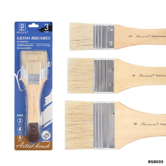 Gift To Love | Gesso Brush | Color : Off White | Pcs : 3 Pcs | Code : BS8033
