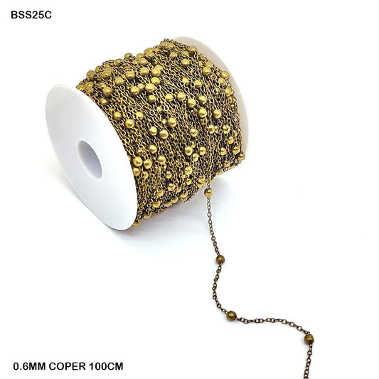 Gift To Love | Chain | Color : Copper | Size : 0.6 Mm X 100 Cm | Code : BSS25C