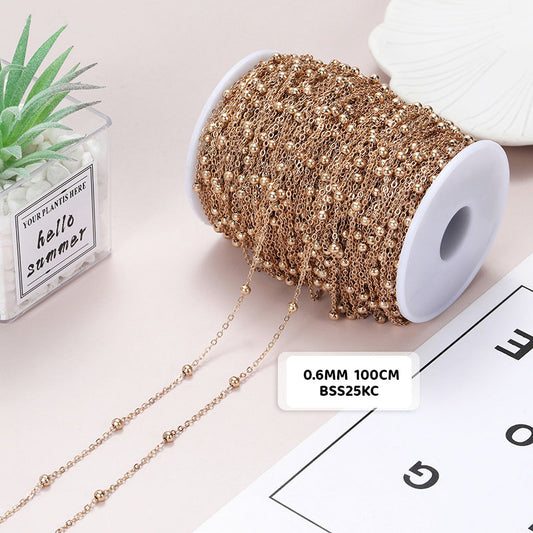 Gift To Love | Chain | Color : KC Gold | Size : 0.6 Mm | Pcs : 100 Cm | Code : BSS25KC
