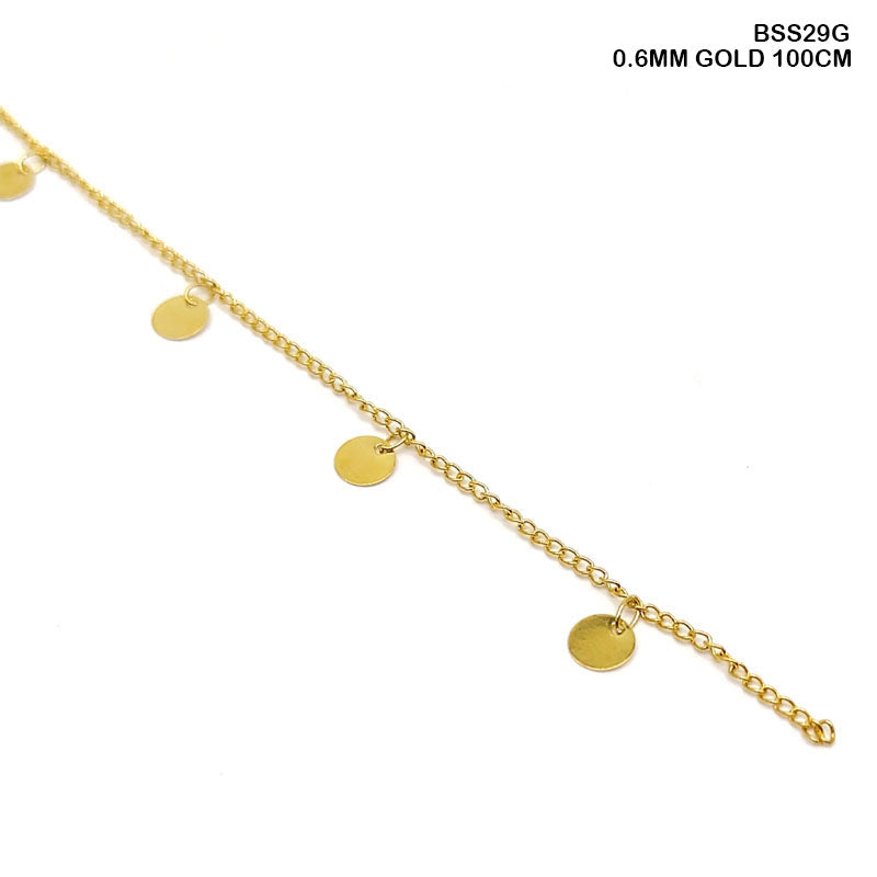 Bss29G Chain 0.6Mm Gold 100Cm-Gift To Love-Art & Craft