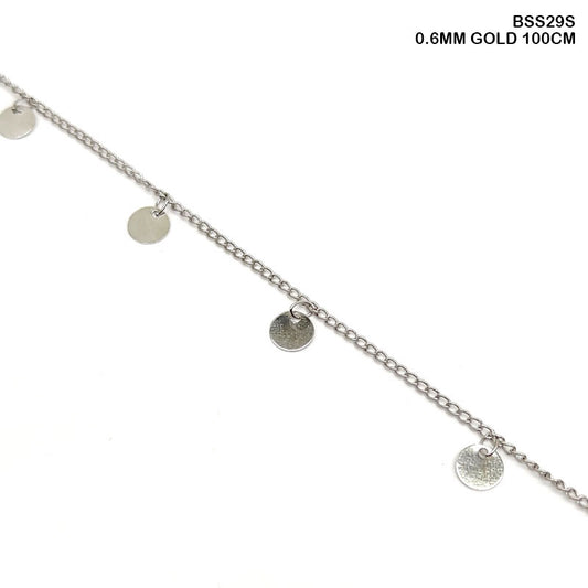 Gift To Love | Chain | Color : Silver | Size : 0.6 Mm X 100 Cm | Code : BSS29S