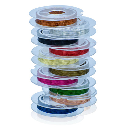 Gift To Love | Beading Wire | Color : Mix Colour | Size : 9 M | Pcs : 10 Pc Roll | Code : BW9M-2