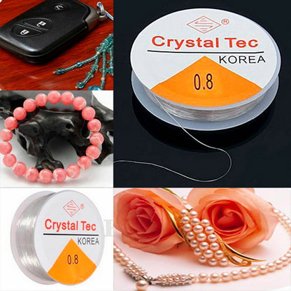 Gift To Love | Beading Wire Silicon Plastic | Color : White | Size : 0.8 M | Pcs : 10 Pcs | Code : BWSPWE