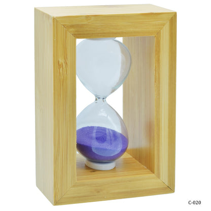 Gift To Love | Sand Timer Wooden | Size : 4.6 X 3 Inch | Pcs : Medium | Code : C-020