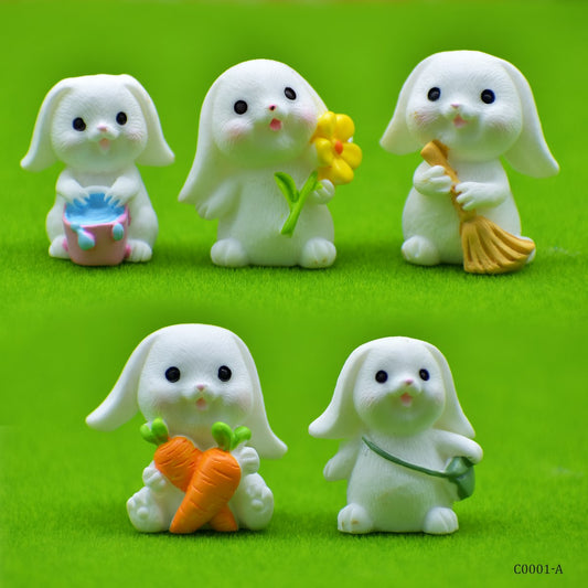 Gift To Love | Miniature Model Holland Lop Rabbit | Pcs : 5 Pcs | Code : C0001-A