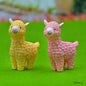 Gift To Love | Miniature Model Alpaca | Color : Pink And Yellow | Pcs : 2 Pcs | Code : C0099-A