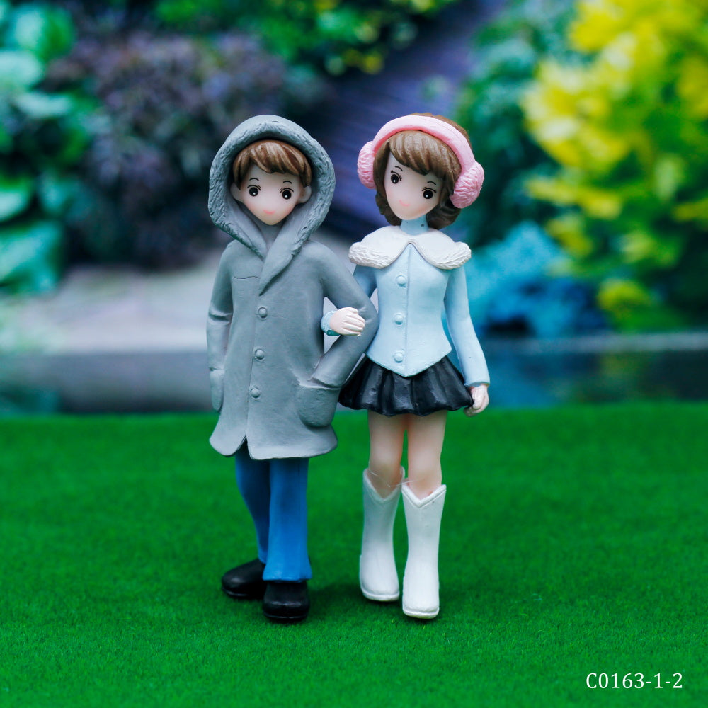 Gift To Love | Miniature Model Couple Set | Color : Gray & Blue | Code : C0163-1-2