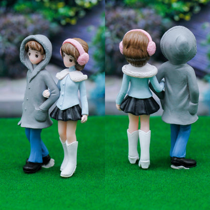 Gift To Love | Miniature Model Couple Set | Color : Gray & Blue | Code : C0163-1-2