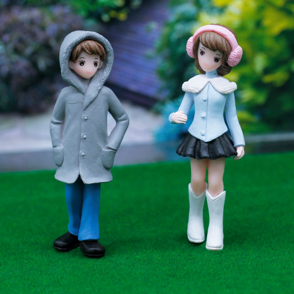 Gift To Love | Miniature Model Couple Set | Color : Gray & Blue | Code : C0163-1-2
