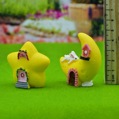 Gift To Love | Miniature Model Moon & Star | Pcs : 2 Pcs | Code : C0167-A
