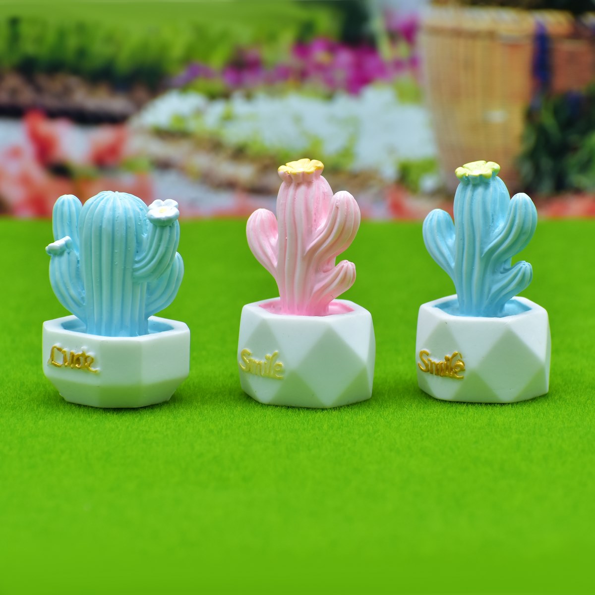 Gift To Love | Miniature Model Cactus Tree Smile | Pcs : 3 Pcs | Code : C0431-C