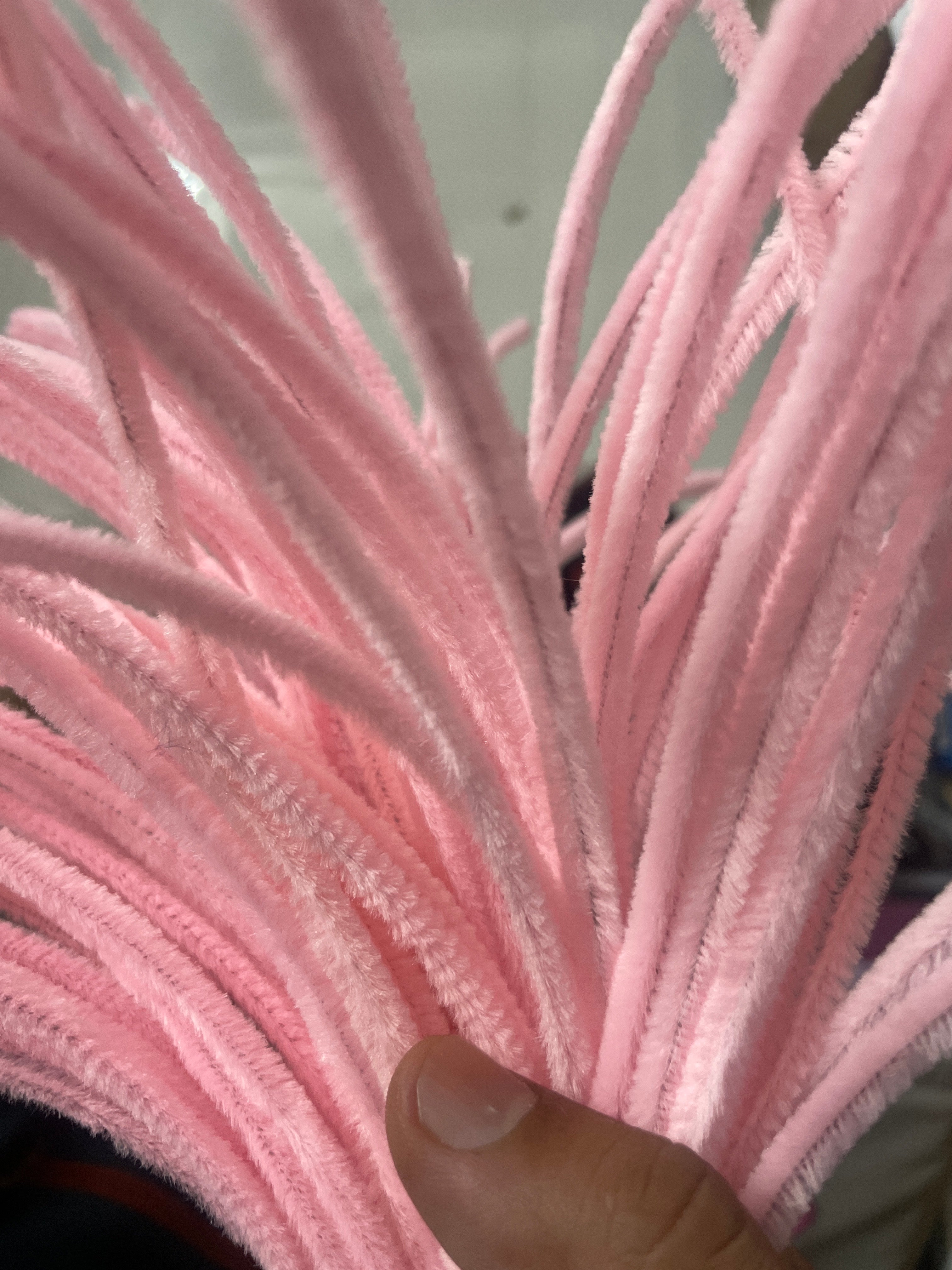 Pipe Cleaner Plain 100 Pcs in 1 Pkt (Baby Soft Pink)