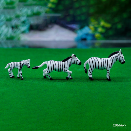 Gift To Love | Miniature Model Zebra | Pcs : 6 Pcs Set | Code : C0666-7