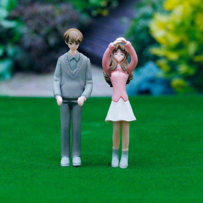 Gift To Love | Miniature Model Couple Set | Color : Gray & Pink | Code : C0871-3-4