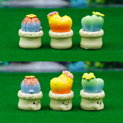 Gift To Love | Miniature Model Cactus Plant | Pcs : 3 Pcs | Code : C1183-A